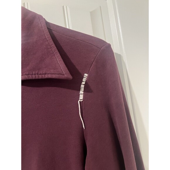 NWOT Project e vintage embracing imperfection xx Ruffle Burgundy Long Jacket S - Picture 12 of 12